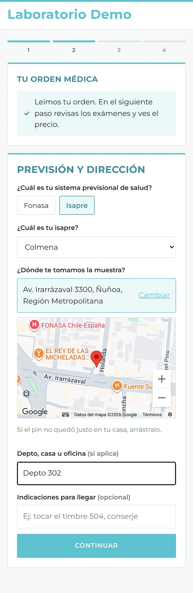Paso 3: previsión y dirección